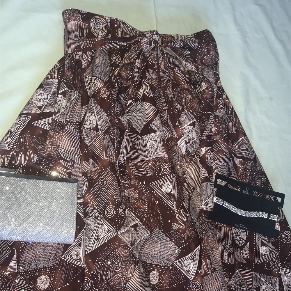 Sparkly brown unique skirt